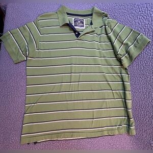 Company 81 Men’s Polo Shirt Size XL Green And White Short Sleeve